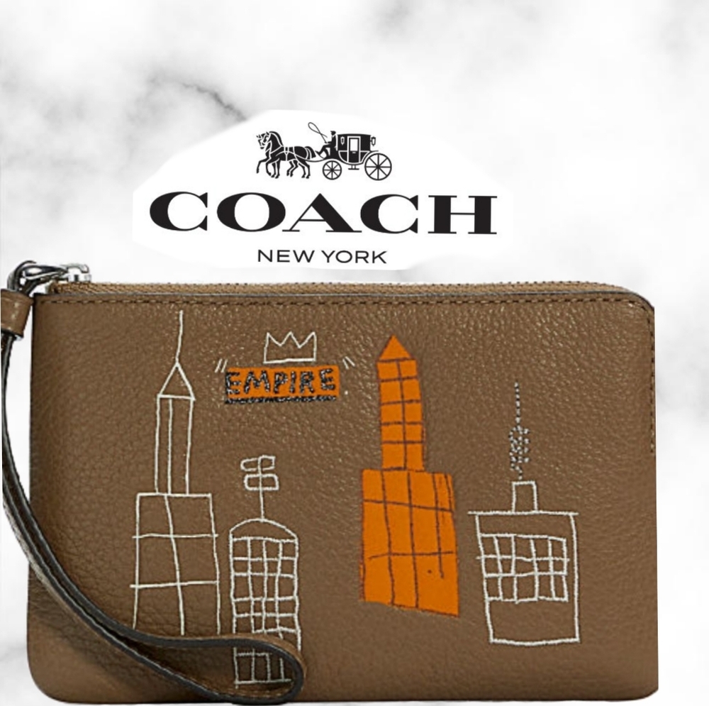 Coach X Jean Michel Basquiat Wristlet